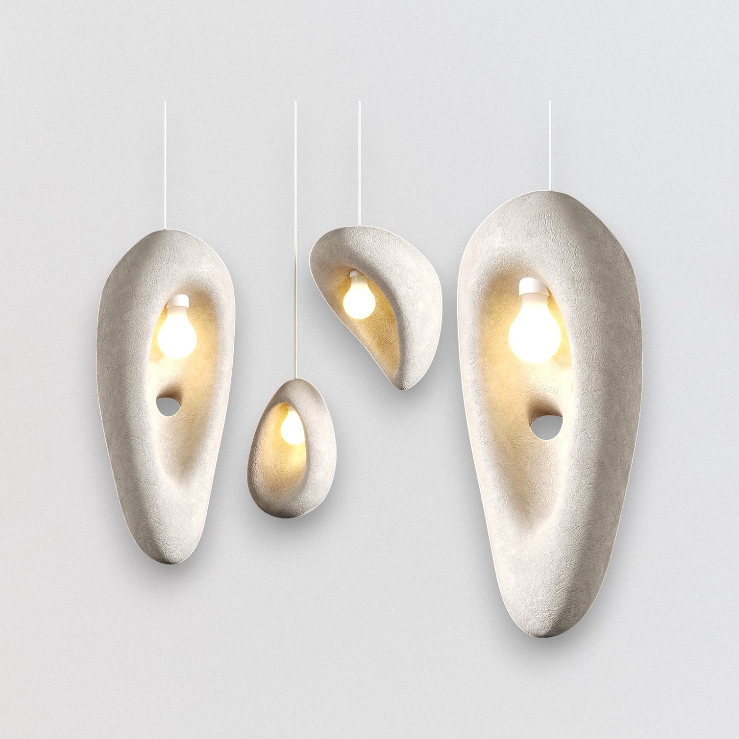 Concrete Look Triple Lighting No:1 | Modern and Natural Design